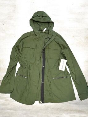 Athleta Olive Hooded Outerpost Jacket